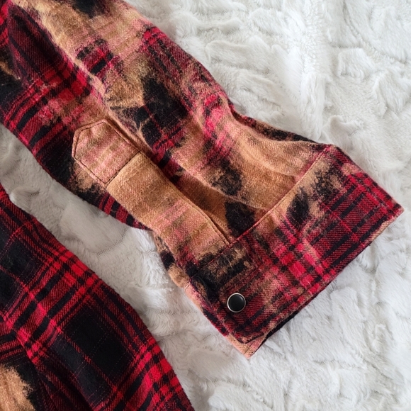Bleach Dyed One-of-a-kind Flannel - Picture 8 of 8